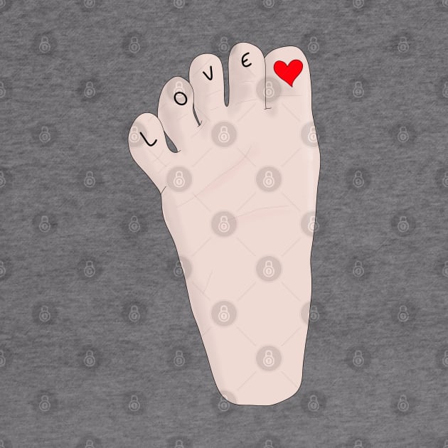 An adorable drawing of a baby's foot by DiegoCarvalho